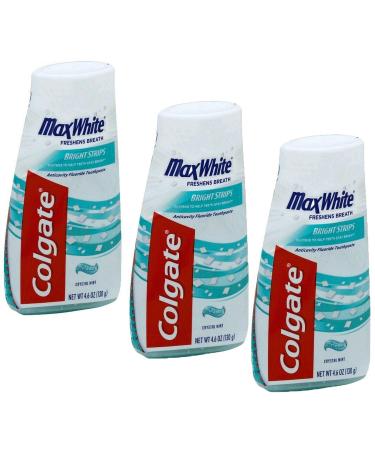 Colgate MaxWhite Toothpaste With Mini Bright Strips Crystal Mint 4.60 oz (Pack of 3) - Buy Online on GoSupps.com