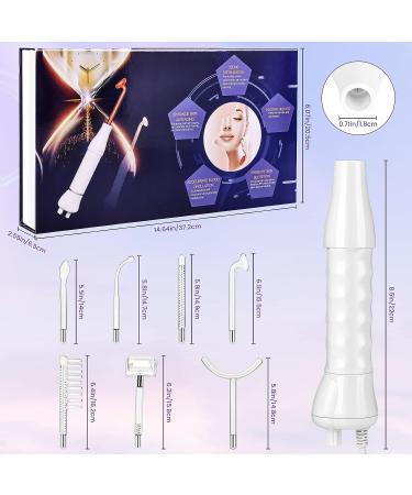 Professional High-Frequency Facial Wand Machine with 7 Tubes - Facial Beauty Equipment for Face, Hair, and Body Care in Purple - Buy Online on GoSupps.com