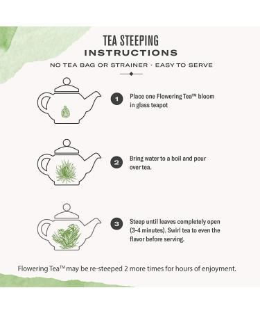 Numi Organic Tea Flowering Tea Gift Set - 6 Blossoms, 16oz Glass Teapot - Buy Online on GoSupps.com