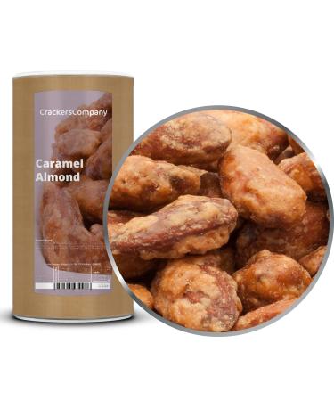 1 x 700g roasted chirmes roasted premium almonds crunchy roasted with golden brown caramel covered vegetarian gluten -free lactose -free roasted almond with caramel 700 g (1 Pack)