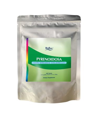 BioPure Chlorella Pyrenoidosa  100% Organic, Cracked-Cell Wall, Nutraceutical Superfood Packed with Proteins, Vitamins, Minerals & Amino Acids that Supports Metabolism, Detox & Immunity  1000 Tablets 1000 Count (Pack of 1)