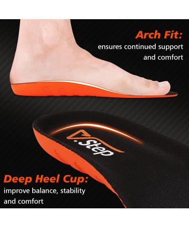 V.Step Carbon Fiber Insoles for Men & Women Shock Absorbing Sport Insoles for Basketball Volleyball Running & Athletics | Jump Higher Sizes M 11-12 / Men 10-11 - Buy Online on GoSupps.com