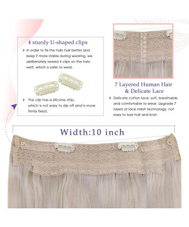 Vivien Blond Wire Extensions | Real Hair Extensions | Platino Blonde #60 | 40cm 50g | Premium Quality Hair Extensions - Buy Online on GoSupps.com