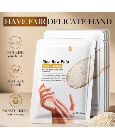 5PC Hand Mask Masque pour les Mains l'extrait de Riz Main Gants Hydratants pour Soin de Main Masque Nourrissant Exfoliants R g n rantes Pour Les Mains S ches Vieillissantes et Gerc es - Buy Online on GoSupps.com