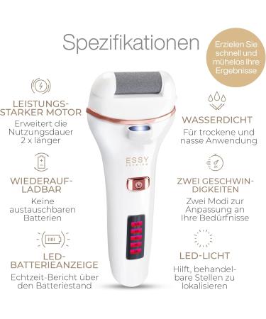 Essy Horn Skin Remover - Best Electrical Test Winner | 5 Replacement Rolls | Ultimate Foot Care & Pedicure Device - Buy Online on GoSupps.com