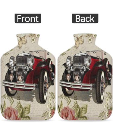 Retro-Style Fluffy Hot Water Bottle | 2L Capacity | Cozy Pain Relief for Back Neck & Shoulders - Buy Online on GoSupps.com