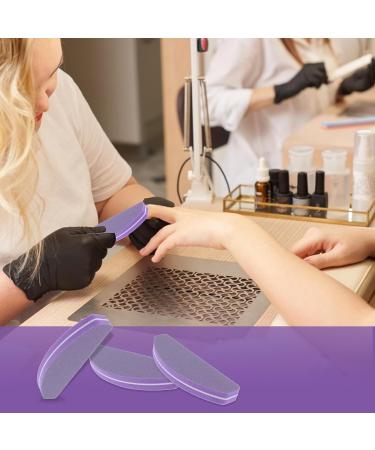 10 Pieces Professional Nail File Set - 100/180 Grit Washable Double-Sided Buffer for Gel Nails - Perfect for Nail Studios & Home Use - Purple - Buy Online on GoSupps.com