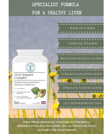 Liver Support Complex - Herbal Blend for Liver & Gallbladder Health - 60 Capsules - Buy Online on GoSupps.com