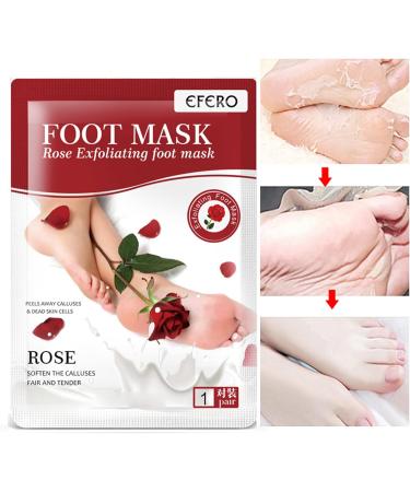 3-Piece Aloe Vera Foot Peel Mask for Hard Skin with Rose Extract - Exfoliating Feet Treatment for Callus Removal and Foot Care - Buy Online on GoSupps.com