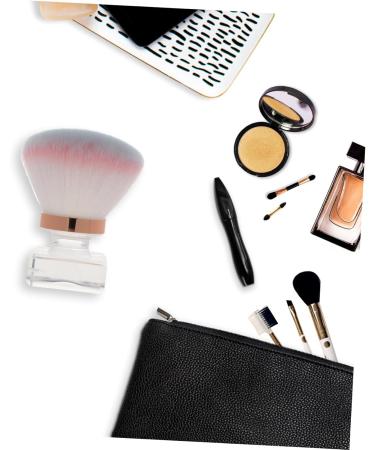 Housoutil the face Mushroom head small powder brush Foundation Brush cosmetics tools makeup powder makeup brush for powder face blush brush artificial fiber flat tool - Buy Online on GoSupps.com