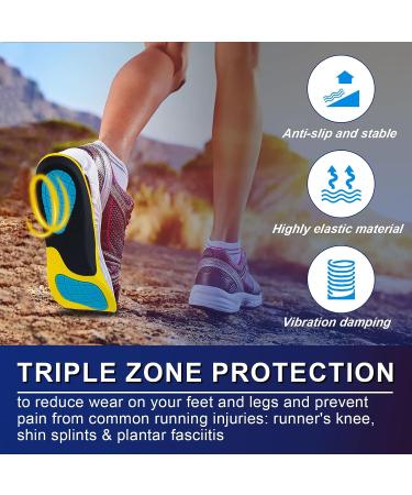 Seamix Running Shoe Inserts for Women & Men - Shock Absorbing Gel Insoles | Reduce Muscle Soreness & Prevent Plantar Fasciitis | Ideal for Sports & Hiking - Size L (Women 10.5-11.5/Men 9.5-10.5) - Buy Online on GoSupps.com