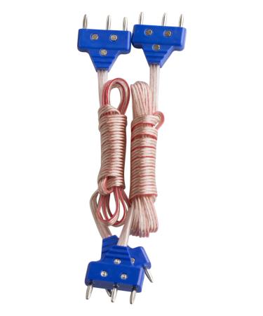 Set of 2 Epee Body Cords for Fencing Sport - Clear Ends with Clear Wire