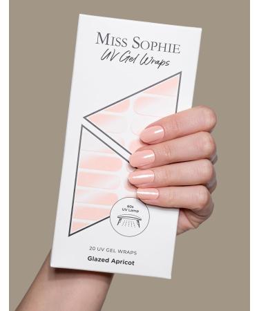 Original Miss Sophie UV Gel Nail Foils - Glazed Elegance 20 Strips for Finger & Toenails - Glazed Apricot Effect - Buy Online on GoSupps.com