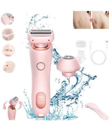 Donpidd Duskofficial Razor Duskofficial Official Electric Razor 2 in 1 Electric Shaver Razors for Women Razors Bikini Trimmer for Women Waterproof Electric Razor for Women (Pink)