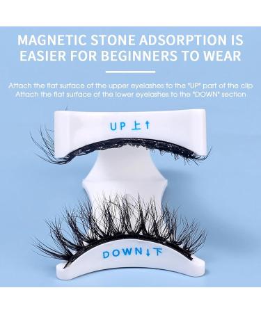 Bitong Reusable Magnetic Eyelashes | False Eyelashes No Glue - Natural Look Magnetic Eyelashes with Applicator Reusable Magnetic Lashes No Glue or Eyeliner Needed 2 Pairs False Eyelashes - Buy Online on GoSupps.com