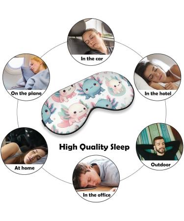 Cartoon Axolotl Sleeping Mask | Funny Soft Eye Mask with Adjustable Strap | Comfortable Eyeshade for Optimal Sleep - Buy Online on GoSupps.com