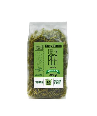 MILLFOLKS LIMITED Mill & Folks Easy Pasta Green Pea Pasta Fusilli 200g Vegan & Gluten Free