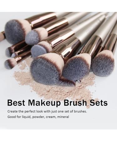 Zoreya Premium Makeup Brush Set - 15 Piece Collection for Foundation, Blush, and Eye Shadows (Cruelty-Free) - Buy Online on GoSupps.com