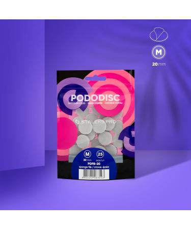 Staleks Pro Disposable Pedicure Files & Sponges - Size M (20mm) - 25 pcs Pack - High-Quality Nail Care Tools - Buy Online on GoSupps.com