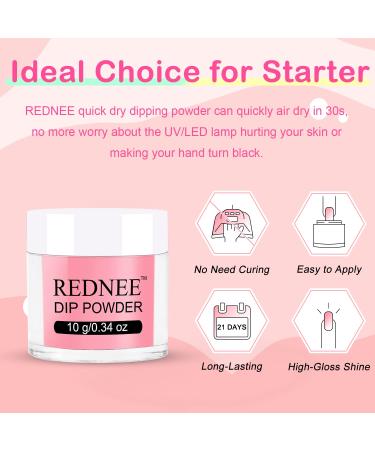 REDNEE 21 Pcs Easter Candy Colors Dip Powder Nail Kit - Pastel Acrylic Dipping Powder Set for Manicures| RE36 - Buy Online on GoSupps.com