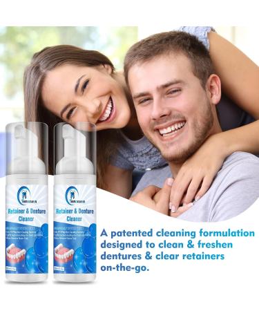 2 Pack Aligner Cleaner & Whitener Paste Foam for Dentures, Mouth Guards - Fast-Acting Retainer Alternative - Teeth Whitening & Bad Breath Fighting Formula - Buy Online on GoSupps.com