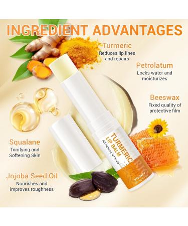3PCS Turmeric Lip Balm for Smokers - Long-Lasting Moisturizer for Dry Cracked and Dull Lips - Reduces Lip Lines & Flakes - Daily Hydrating Lip Care for Smooth Soft Lips 3PCS LIP BALM - Buy Online on GoSupps.com