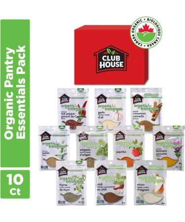 Club House Quality Natural Herbs & Spices Organic Pantry Essentials Pack 10 Count (garlic powder onion powder chili powder cinnamon turmeric oregano paprika) - Amazon Exclusive Cinnamon Garlic Turmeric 345 g (Pack of 1) - Buy Online on GoSupps.com