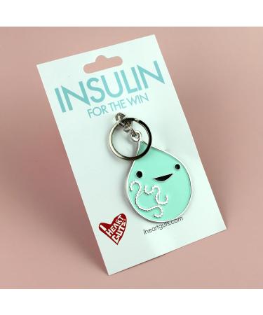 I Heart Guts Insulin Cartoon Enamel Keychain - Diabetes Awareness Funny Gift - Buy Online on GoSupps.com
