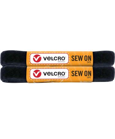 VELCRO Brand Sleek and Thin Stick on Tape for Fabrics 24in x 3/4in White  Adhesive Back No Sewing 