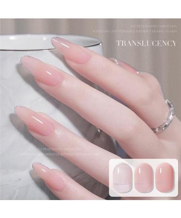Gel Nail Polish Set Translucent Gel Nail Varnish Spring Pink Nail Polish Kit Sheer Nude Pink & Jelly Pink French Manicure Gel Nail Polish Soak-Off UV/LED 3 Color Nail Gel Gift - Buy Online on GoSupps.com