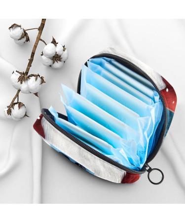 Muoooum Merry Christmas Santa Claus Portable Period Bag for Women & Teens - Menstrual Cup & Pad Holder Color 4 4.7x6.6x6.6 in - Buy Online on GoSupps.com