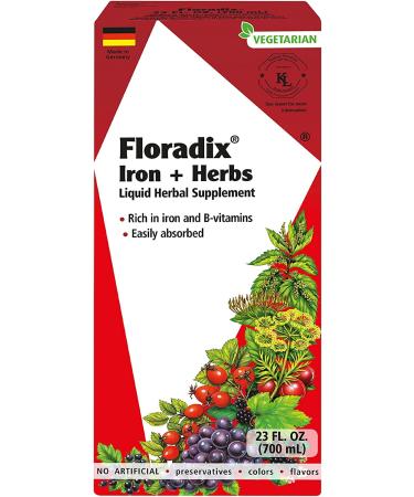 Gaia Herbs Floradix Iron + Herbs 23 fl oz | Natural Iron Supplement for Energy & Health - Buy Online on GoSupps.com