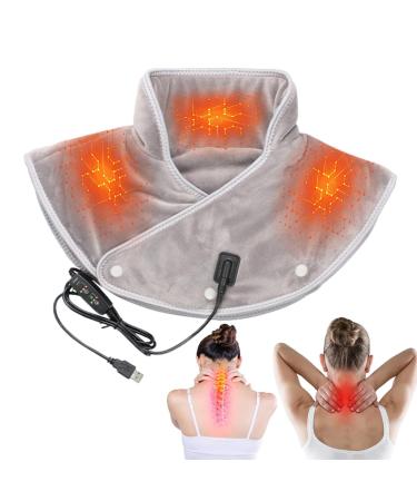 Vllold neck heating pillows - neck -shoulder wrap electrical shoulder warmer - rapidly heated heating pillows with 3 heating levels safe shoulder warmer heated scarf for women and men