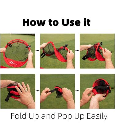 Golf Chipping Practice Net Set - Indoor/Outdoor Hitting Nets with Target Mat - Blue - 3 Piece Set (12'', 18'', 24'') - Buy Online on GoSupps.com