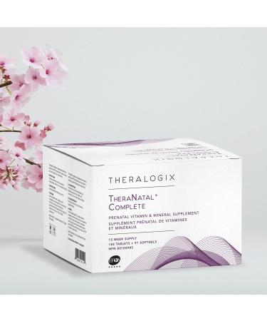 Theralogix - TheraNatal Complete - Prenatal Vitamin & Mineral Supplement - Core Nutrients with DHA Vitamin D3 Folate Iodine Choline Iron Vitamin B6 & More - 182 Tablets + 91 Softgels - Buy Online on GoSupps.com