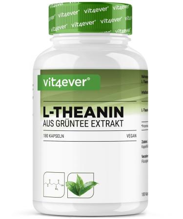 L-Th anine - 180 g lules - 750 mg par portion journali re - partir d'extrait naturel de th vert - hautement dos - sans additifs - v g talien