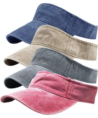 RDWESZOD Sports Sun Visor Hats for Men & Women - Adjustable Cotton Sun Caps - M Blue - Buy Online on GoSupps.com