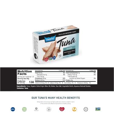 FinerFin Yellowfin Tuna in Organic Olive Oil | Smoked Flavor | Premium Canned Tuna Fish with EVOO | Gourmet Ready-to-Eat Wild-Caught Fillets | 4.4oz can - 12 Pack - Buy Online on GoSupps.com