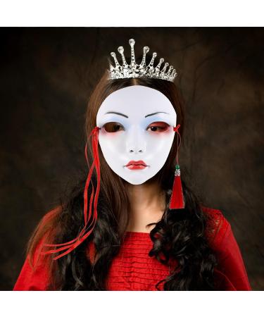 Alipis Japanese Kabuki Kitsune Full Face Masquerade Mask | Carnival Mardi Gras & Cosplay Costume Accessories - Buy Online on GoSupps.com