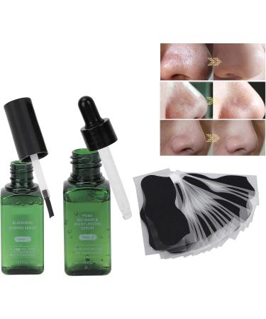 Qukaim Pore Strips Blackhead Removal Strip Kit 3 in 1 Pore Treatment Serum Set Mild Cleansing Skin Care Derived Lotion Blackhead Strips Kit 180 ml - Buy Online on GoSupps.com