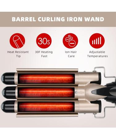 Hair Waver Curling Iron - 3 Barrel Wand for Short Hair - Best Hair Styling Tool (US22mm - Buy Online on GoSupps.com