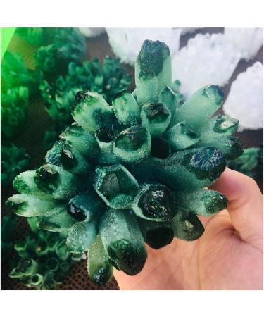 Natural Crystal Rough Crystal Cluster Natural Green Ghost Phantom Quartz Crystal Cluster Specimen (Size : 700-800g) - Buy Online on GoSupps.com