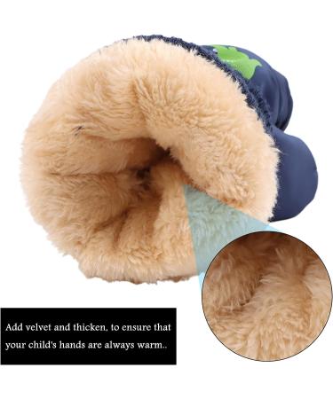 XIAOHAWANG Kids Ski Gloves - Navy Dinosaur Mittens for Boys and Girls 4-8 Years - Buy Online on GoSupps.com