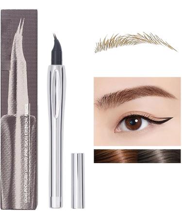 Iouyjiu Two Prong Eyebrow Pen Forked Tip Brow Definer Smudge Proof Long Lasting Waterproof Ink Quick Dry Formula Perfect for Eyebrows Lower Lashes and Eyeliner 08 Ml Brown - Buy Online on GoSupps.com