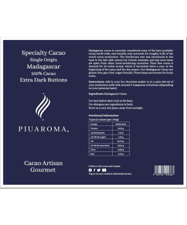 Cacao Buttons 100% Raw and Pure Cocoa Criollo Variety 250g Located in The Rainforest of Madagascar. - Buy Online on GoSupps.com