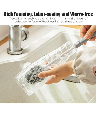 Kitchen Cup Brush Adjustable Brush for Bottle Cleaning - Reusable Cleaning Cleaning Brush Scrubber and Nipple Cleaner for Infant Hondony - Buy Online on GoSupps.com