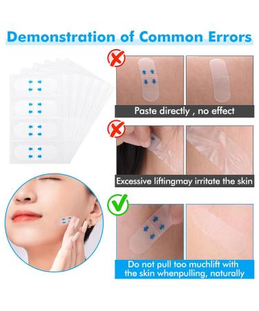 Prasacco Face Lift Tape - 120 Pieces Invisible Makeup Tape for Instant Face Lift & Neck Lift - Perfect for Lifting Sagging Skin - Buy Online on GoSupps.com