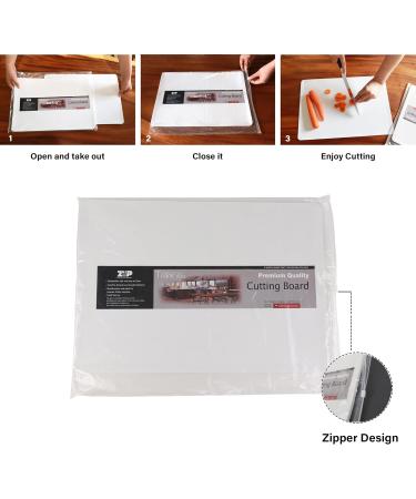 ZVP Disposable Cutting Boards 15 Count - Flexible Plastic Cutting Mat for Kitchen and Commercial Use - 17 x 12 In - Buy Online on GoSupps.com