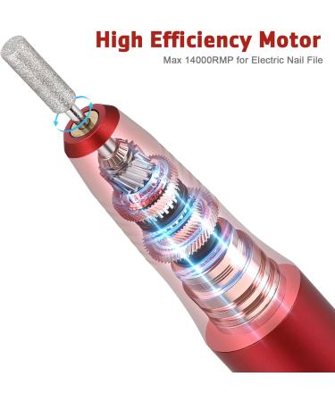 minkissy Electric Nail Drill Kit Manicure Nail Shaper Portable Electric Nail File Nail Pedicure Tools with Nail Drill Bits for Women Girls Acrylic Gel Nails - Buy Online on GoSupps.com