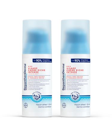 Moisturizing Face Cream - BepanthenDerma Intense Rich Face Cream - Day and Night - For Very Dry and Rough Skin - 2x50 ml